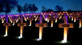 Illumination du cimetière de Craonnelle le 16 avril 2018