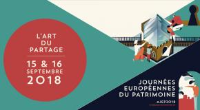 Journées Européennes du Patrimoine, 15 & 16 septembre 2018