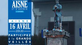 Affiche pour la grande veillée départementale du Souvenir (Aisne), 16 avril 2017