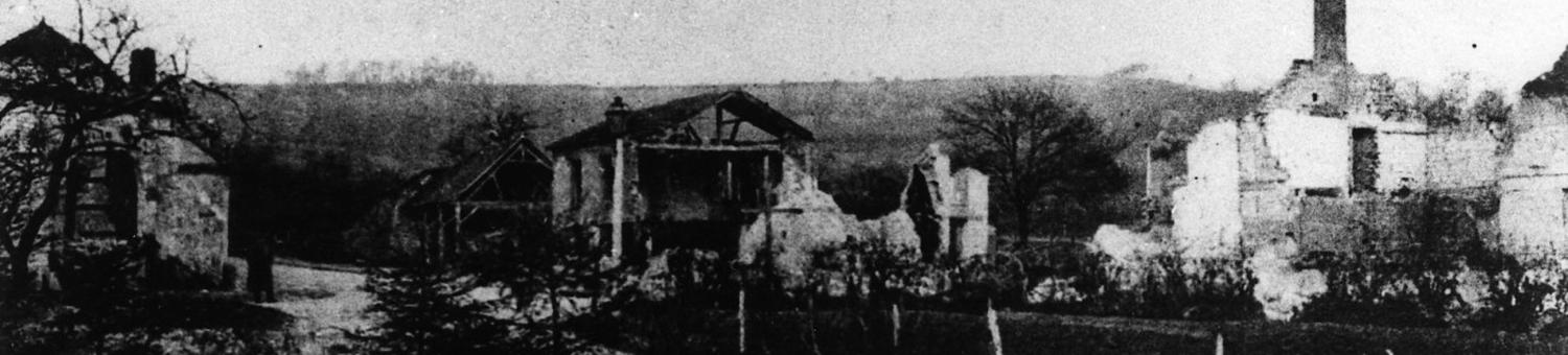 Carte postale allemande de Chevreux, village disparu du Chemin des Dames (Aisne)