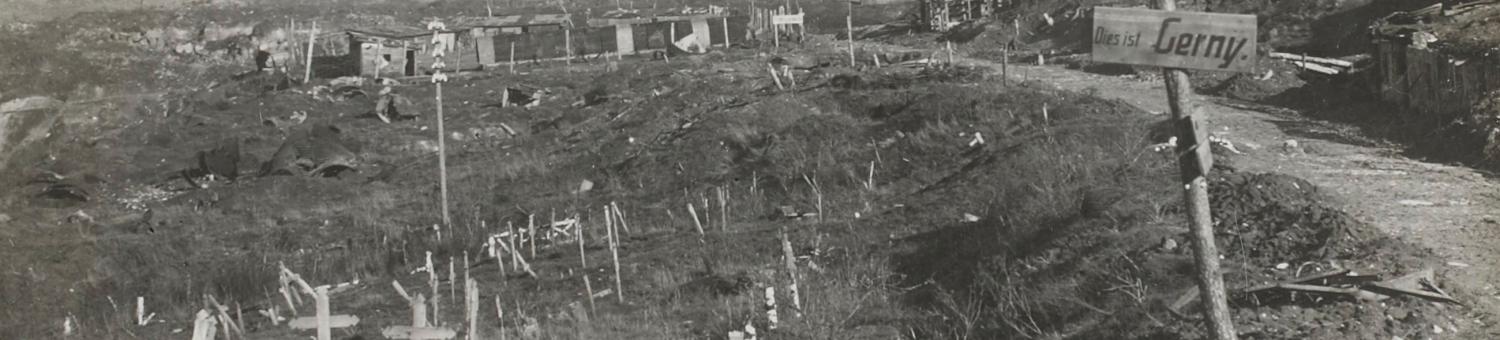 Les ruines du village de Cerny-en-Laonnois (Aisne) en 1919