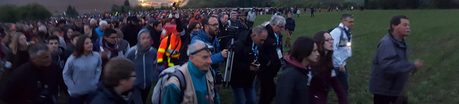 Marche à l'aube à Craonne, le 16 avril 2017