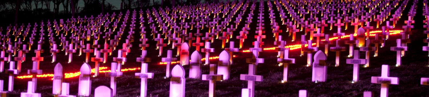 16 avril 2018, illumination du cimetière de Craonnelle