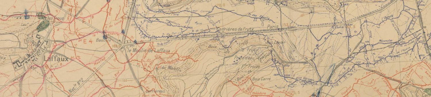 Canevas de tirs du secteur de Laffaux (Laffaux) daté du 24 août 1917