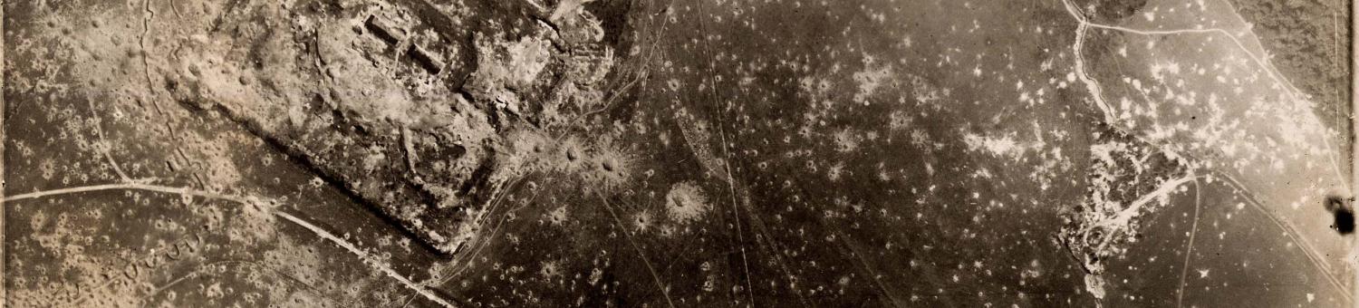 Vue aérienne du fort de la Malmaison prise le 12/07/1917
