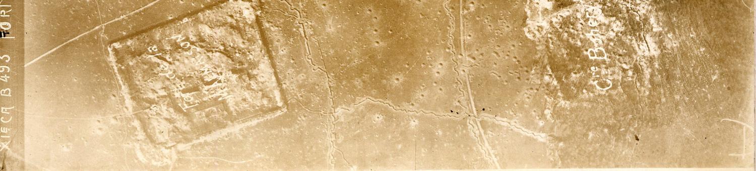 Vue aérienne du fort de la Malmaison prise le 22/09/1917