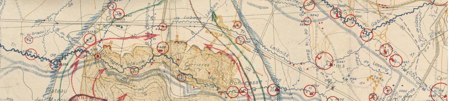 Plan d'attaque du RICM le 23 octobre 1917 Plan d'attaque du RICM le 23 octobre 1917