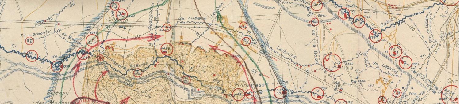 Plan d'attaque du RICM le 23 octobre 1917