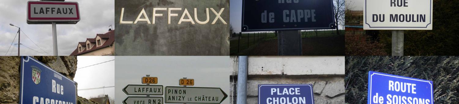 Panneau "Noms de rues, extrait de l'exposition "Regards sur Laffaux" réalisée par les collégiens d'Anyzy-le-Château