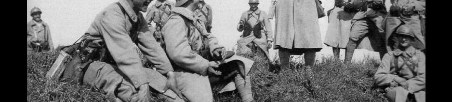 Soldat français sur le Chemin des Dames en 1917