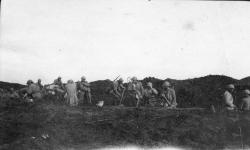 Soldat français sur le Chemin des Dames pendant la Première Guerre mondiale