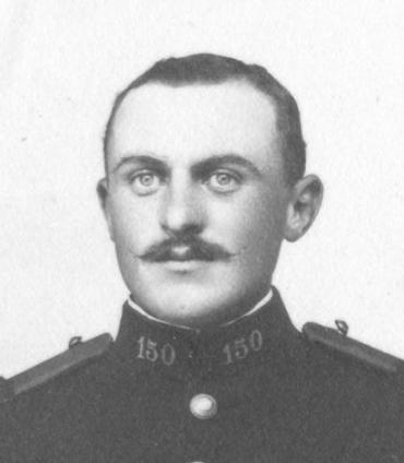 Portrait militaire du soldat GUEROUT Paul en 1906